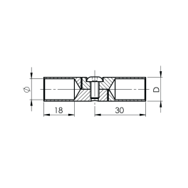 Raccord de lisse orientable en inox 316