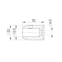 Raccord d'extrémité non articulé pour lisse inox 304