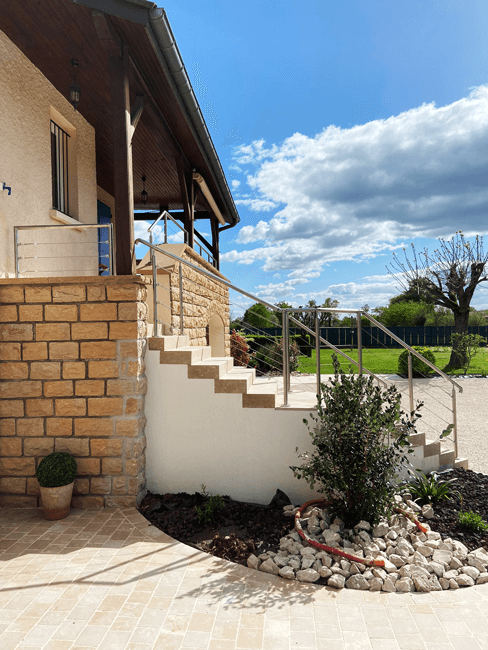 Garde corps pour escalier extérieur